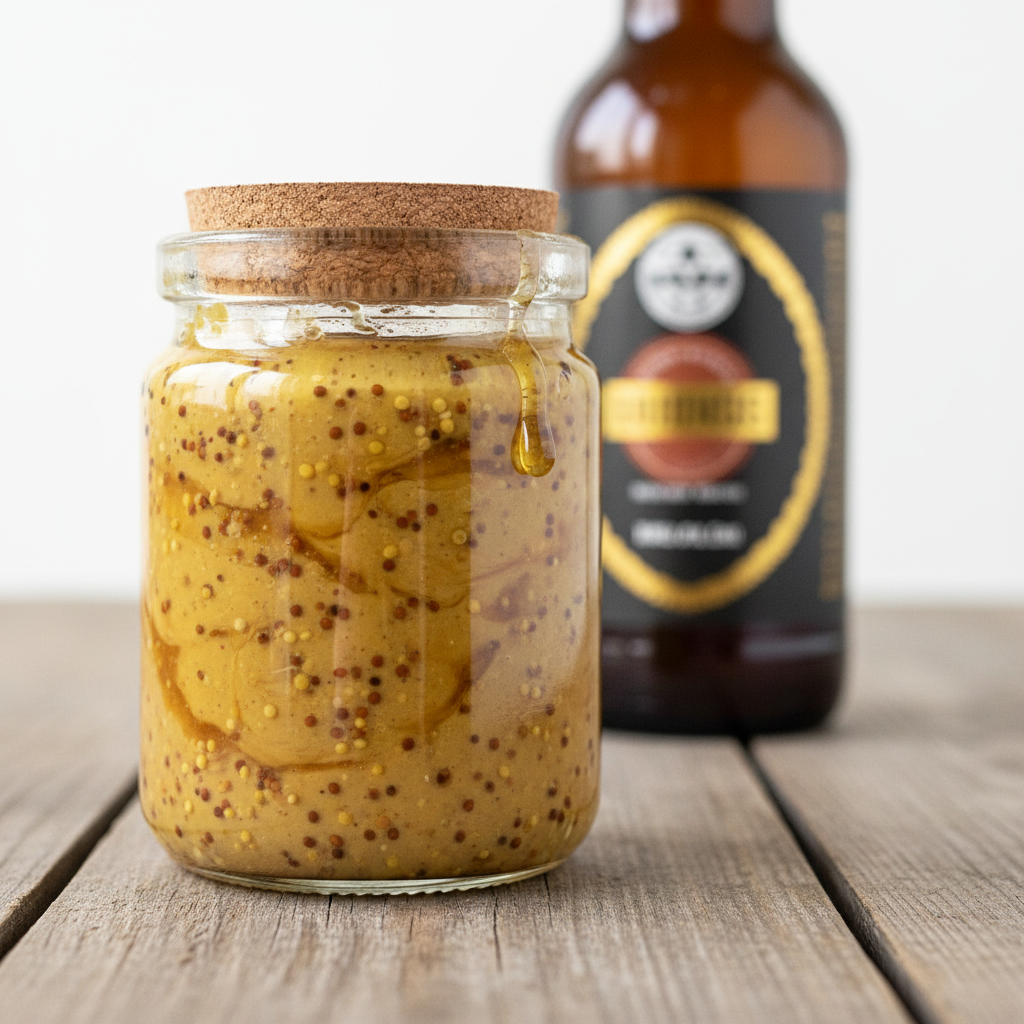 Craft Beer & Honey Mustard — House-Made Whole Grain (Mad Brit Mustards)