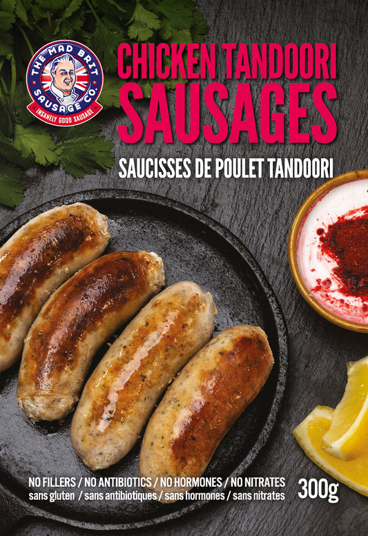 Mad Brit Sausage Co. - Tandoori Chicken Sausages (Contains Pork)