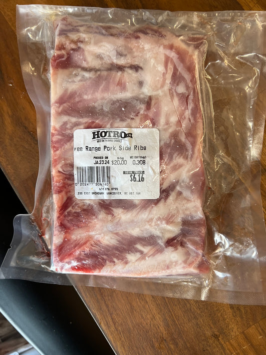 Pork Side Ribs (Certified Organic, 100% Pastured, BC)