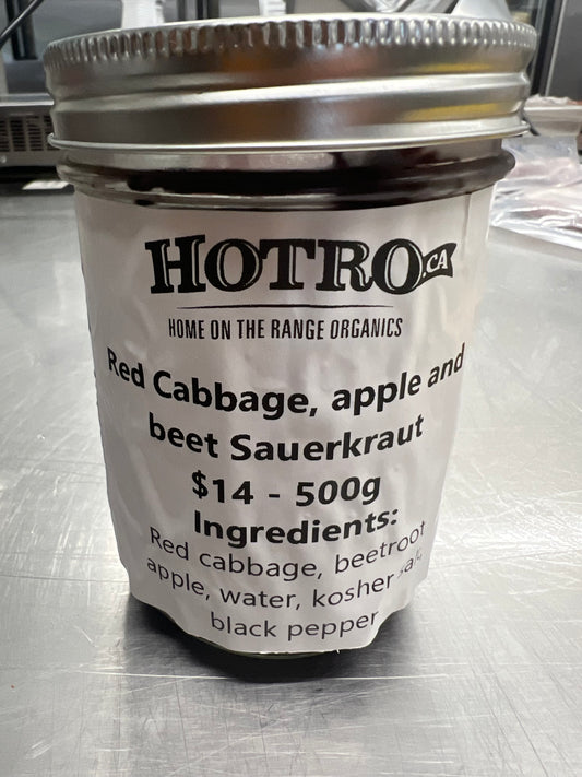 HOTRO Essentials - Red Cabbage, Beet and Apple Sauerkraut