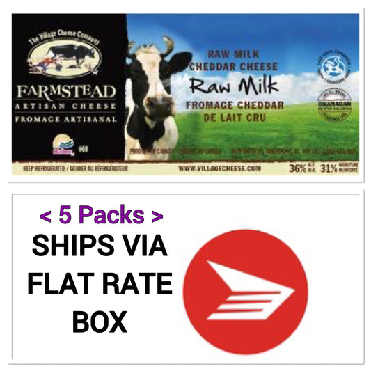 Village Raw Milk Cheddar Cheese + Canada Post Flat Rate Box
