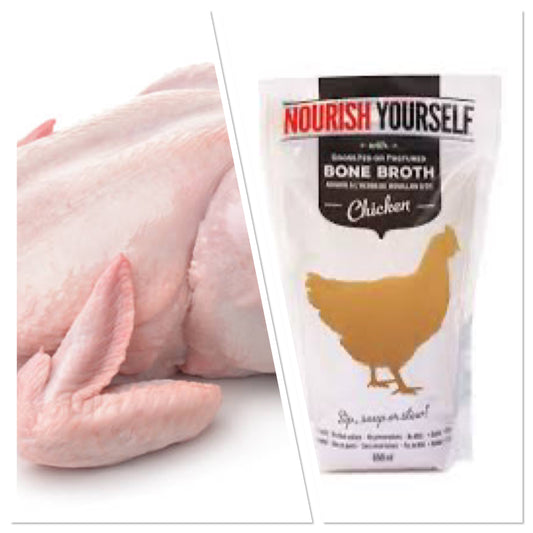 Organic Whole Chickens & Chicken Bone Broth Value Pack