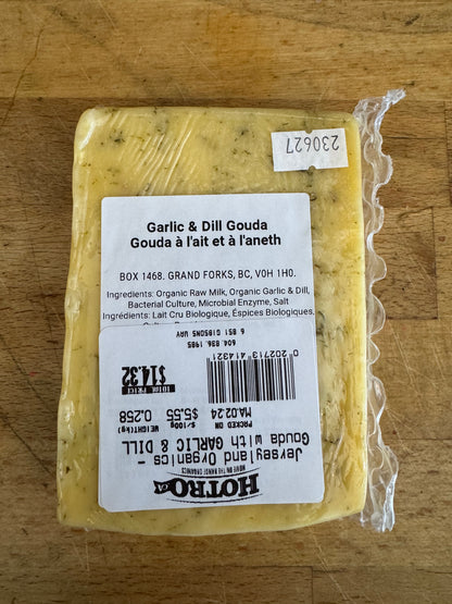 Gouda with Garlic & Dill Cheese (Jerseyland Organics) - Raw Milk Organic Grass-Fed