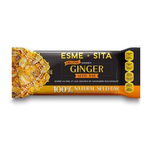 HONEY GINGER SEED BAR (ESMERALDA+SITA) Cholesterol Free/Low In Saturated Fats