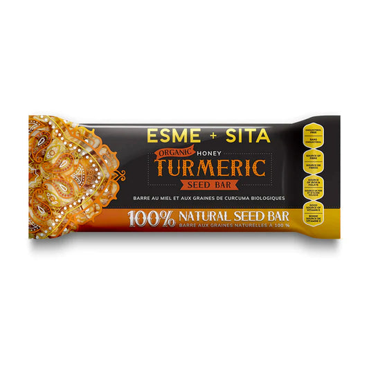HONEY TURMERIC SEED BAR (ESMERALDA+SITA) Cholesterol Free/Low In Saturated Fats