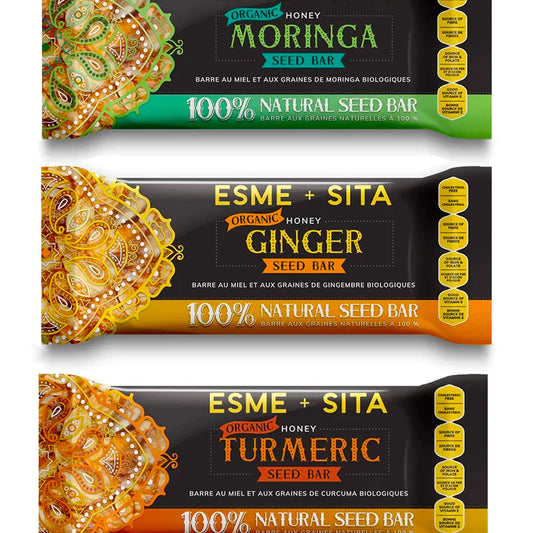 HONEY SEED BAR VARIETY 3-PACK  (ESMERALDA+SITA) Cholesterol Free/Low In Saturated Fats