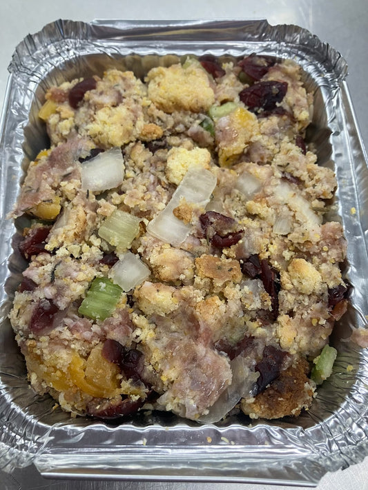 Holiday Side Dishes -  Allen's Cranberry and Apricot Cornbread (Gluten Free) Stuffing with Pork