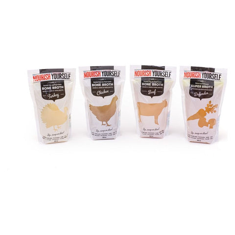 Buy 4 Different Flavours Get A $3.50 Discount - Nourish Yourself Bone Broth Sampler Pack