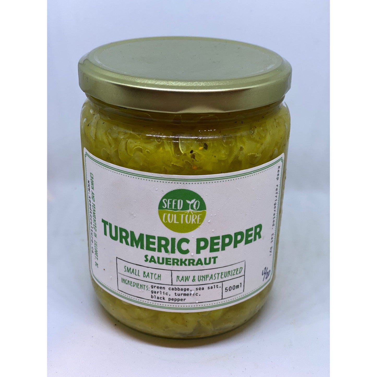 Turmeric Pepper Sauerkraut - Seed to Culture