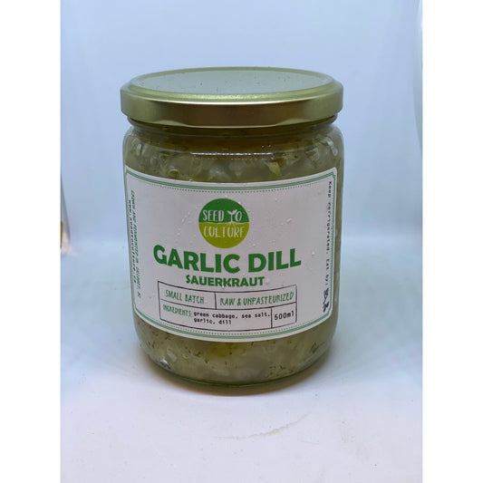 Garlic Dill Sauerkraut - Seed to Culture