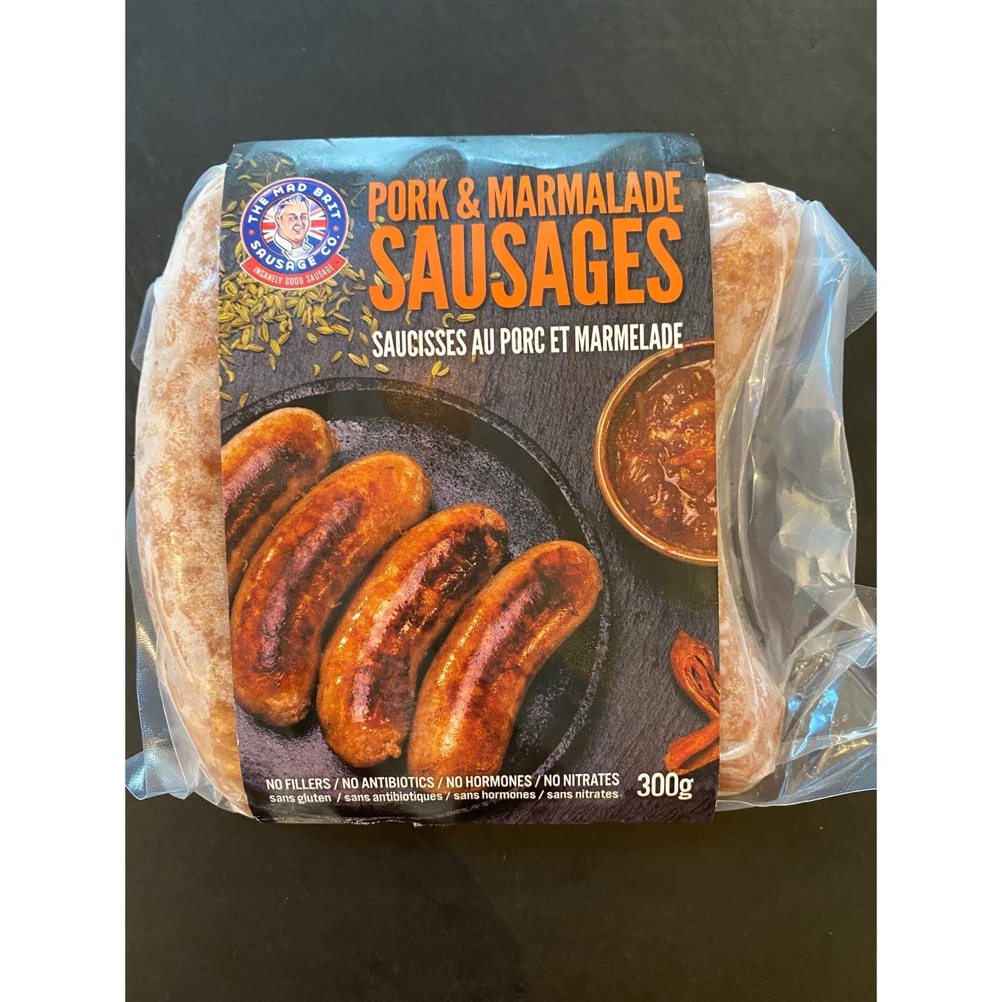 Mad Brit Sausage Co. - Pork & Marmalade Sausages (Contains Pork)