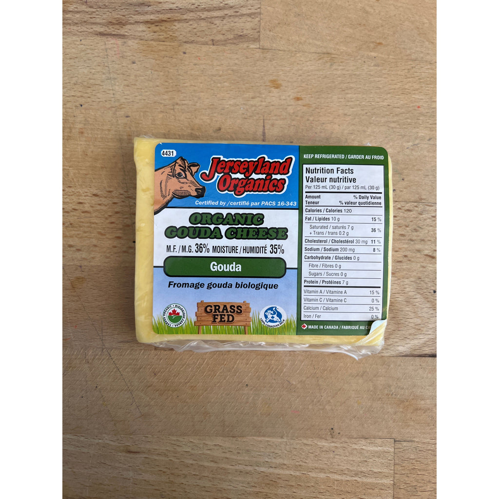 Jerseyland Organics - Raw Milk Organic Grass-Fed Gouda Cheese Avg ...