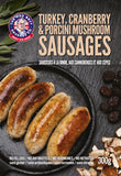 Mad Brit Sausage Co. - Turkey, Porcini Mushroom and Cranberry Sausages